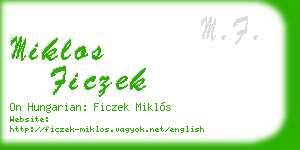miklos ficzek business card